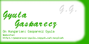 gyula gasparecz business card